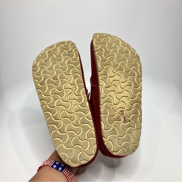 Birkenstock Main lace up Derby shoes red suede unisex sizing - Picture 6 of 8